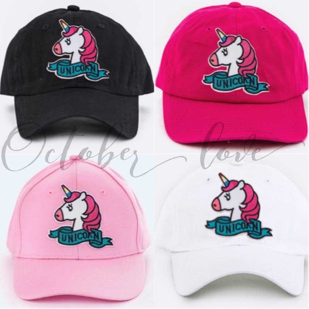 IN STOCK • 4-PACK Unicorn Toddler Caps